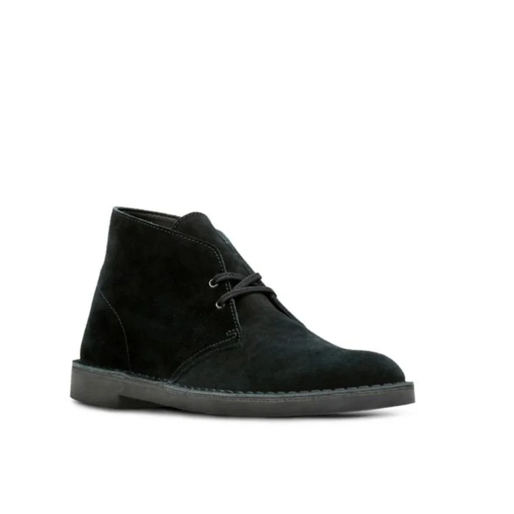 Clarks‎ Bushacre 2 Mens 9.5 Black Suede Chukka Desert Boots 26082288
